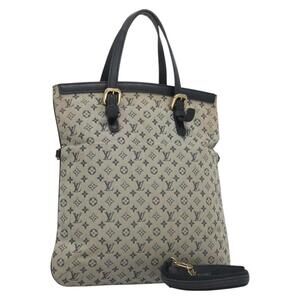 LOUIS VUITTON Monogram Mini Françoise Tote Bag Blue M92208